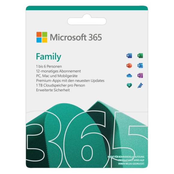 Verkaufskarte Microsoft 365 Family