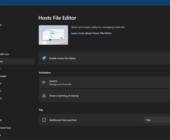 Screenshot der Hosts-Editor-Einstellungen in den PowerToys