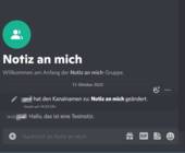 Eine Beispiel-Nachricht im Discord-Kanal namens 