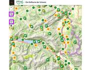 Screenshot der Defikarte Schweiz