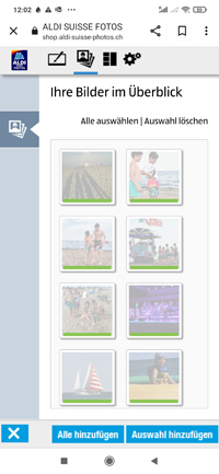 Die Fotobuch-App von Aldi Suisse