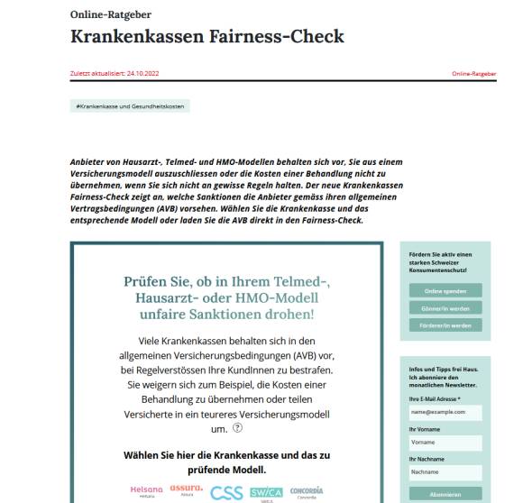 Krankenkassen-Fairness-Check 