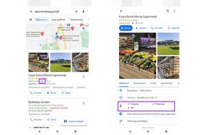 Screenshots aus Google Maps 