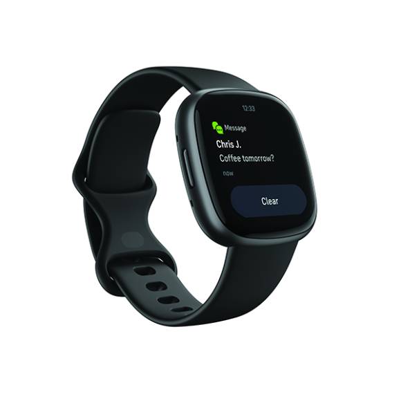 Die Fitbit Versa 4 in Schwarz