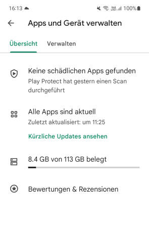 Google Play Store auf einem Samsung-Smartphone