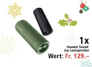 Adventskalender-Banner mit Huawei Sound Joy Lautsprecher 