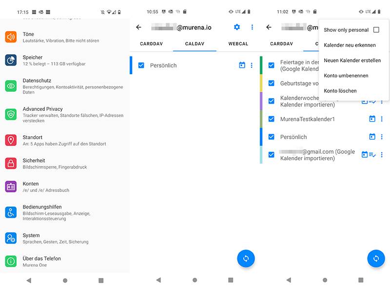 Murena One: Neu erstellten Kalender mit dem Handy synchronisieren - pctipp.ch