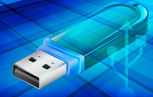 Computergenerierte Abbildung eines USB-Sticks 