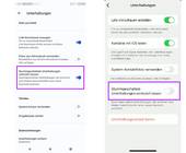 Einstellungen Android (links) und iOS