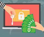 Symbolbild-Computerzeichnung zeigt eine Hand die einem Cyberkriminellen einige Dollar-Noten hinstreckt