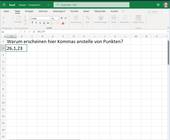 Excel im Browser: Die Datumseingabe enthält Kommas statt Punkten