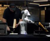 Schnappschuss aus dem Video zeigt den Raclette-Roboter