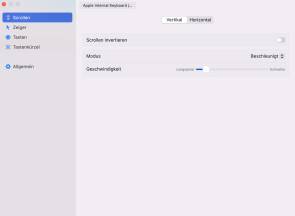 Screenshot vom Mac zeigt Mauseinstellungen 