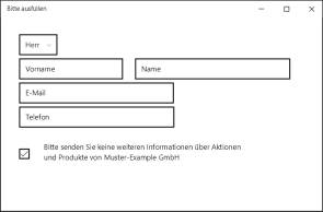 Beispiel einer Fangfrage in einem Onlineformular