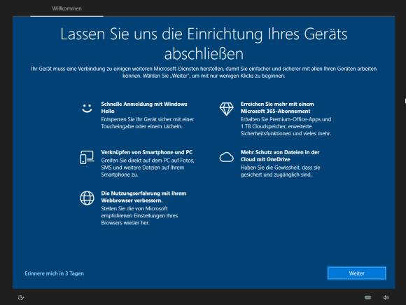 Die unüberspringbare Ersteinrichtung bei Windows 11