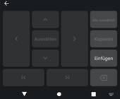 Screenshot der Navigationspfeile in der GBoard-Tastatur