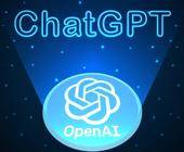 Open-AI-Logo und der Schriftzug ChatGPT