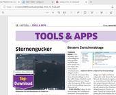 PDF eines PCtipp-E-Paper-Artikels (Tools & Apps) in Microsoft Edge