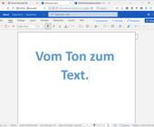 Screenshot zeigt Word im Browser, darin steht 