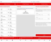 Drei Screenshots aus der Park&Rail-Preview-App
