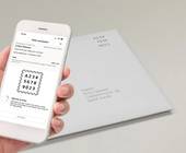 Die Digital-Stamp auf einem Smartphone