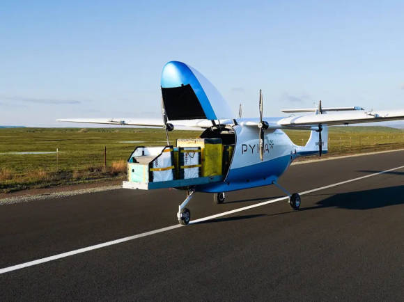 "Pelican Cargo" sieht ein wenig aus wie eine Mischung zwischen Kleinflugzeug und Helikopter 