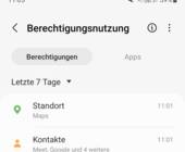 Ausschnitt aus den Datenschutz-Einstellungen eines Samsung Galaxy S22