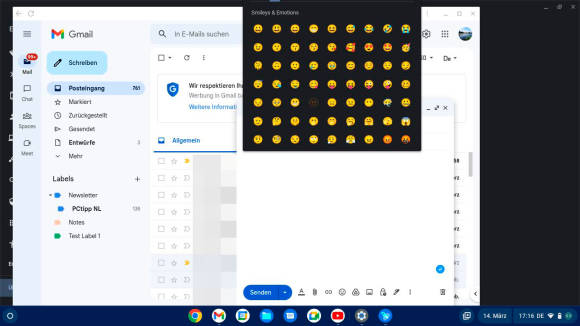 Gmail mit Emojis 