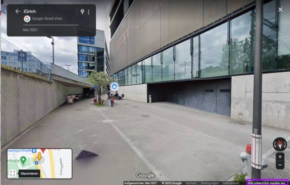 Streetview-Bild vom Sihlcity Zürich