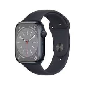 Eine Apple Watch Series 8 in Schwarz