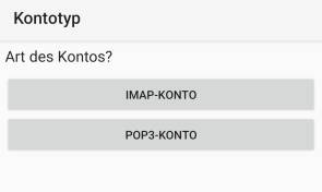 Einrichten eines POP3-Kontos in K-9