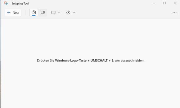 Screenshot des Windows Snipping Tools 