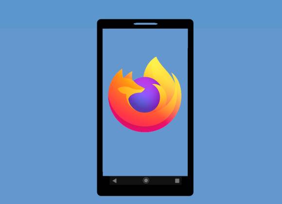 Ein Firefox-Logo auf einem Smartphone 