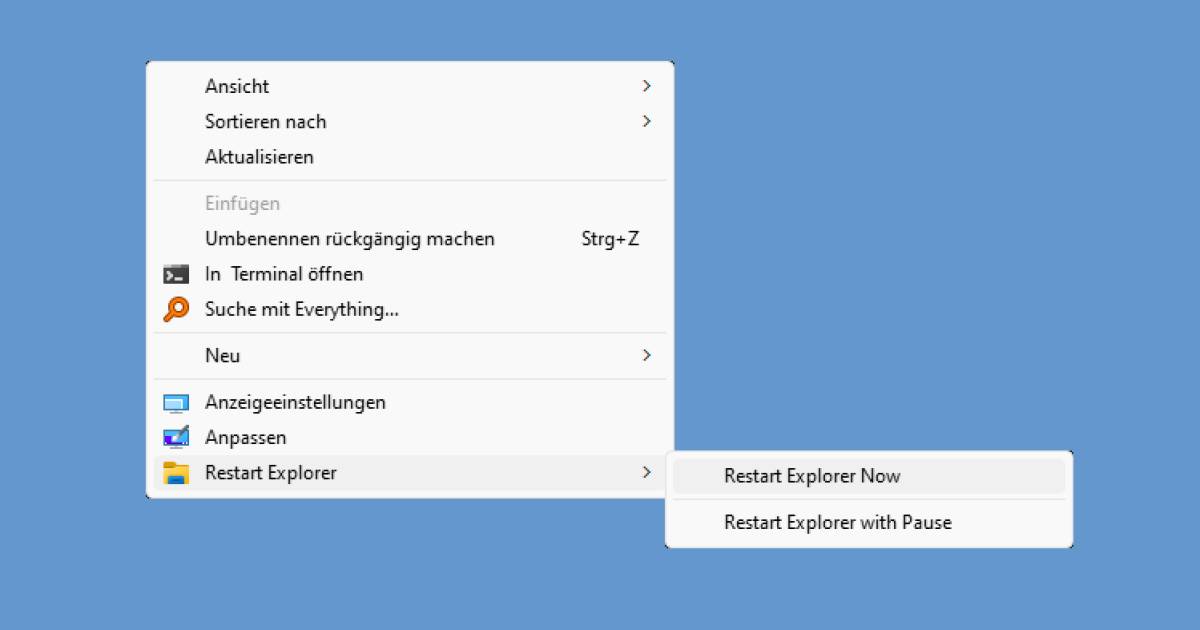 Windows-Explorer-per-Kontextmen-neu-starten