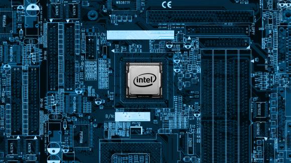 Ein Computer-Mainboard mit einem Intel-Chip 