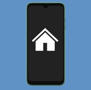 Auf einem Smartphone ist ein grosses Home-Symbol abgebildet 