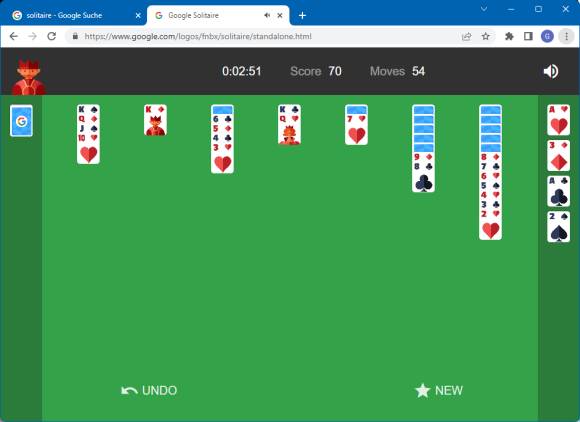Solitaire von Google