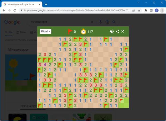 Googles Minesweeper-Spiel