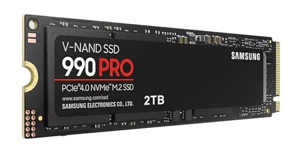 Foto einer Samsung 990 Pro SSD 