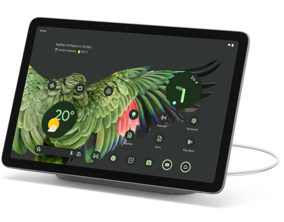 Das Google Pixel Tablet in seiner Docking-Station