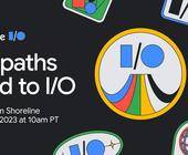 Veranstaltungsbanner zur Google I/O-Entwicklerkonferenz