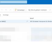 Screenshot des neuen Outlook