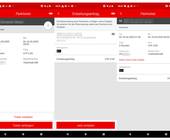 Drei Screenshots zeigen den Vorgang zur Park-Ticket-Rückerstattung