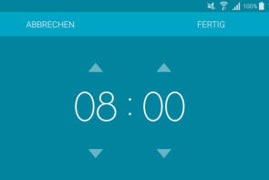 Screenshot eines Wecktermins um 8:00 Uhr 