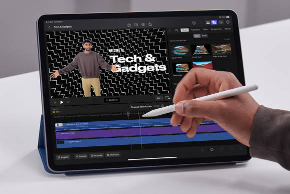 Final Cut Pro wird mit dem Apple Pencil gesteuert