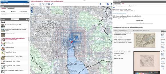 Screenshot des GIS-Browsers