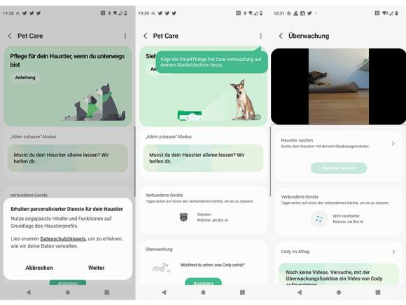 Smart-Things-App mit Pet Care