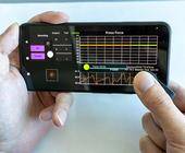 Smartphone zeigt Blutdruck-Grafik