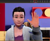 Ein Avatar, das im Teams-Chat die Hand hebt