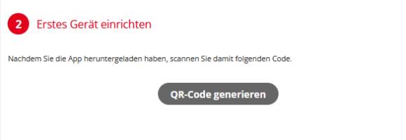 QR-Code für die Einrichtung generieren